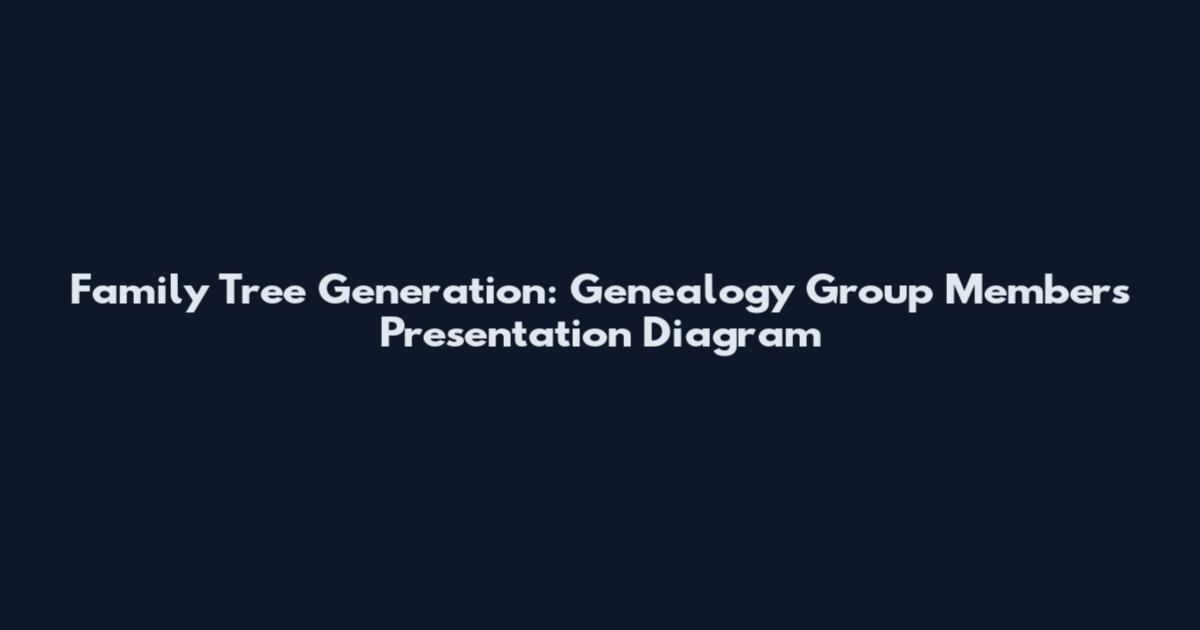 Family Tree Generation: Genealogy Group Members Presentation Diagram