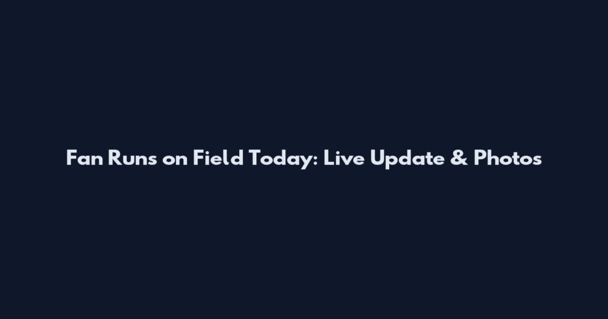 Fan Runs on Field Today: Live Update & Photos