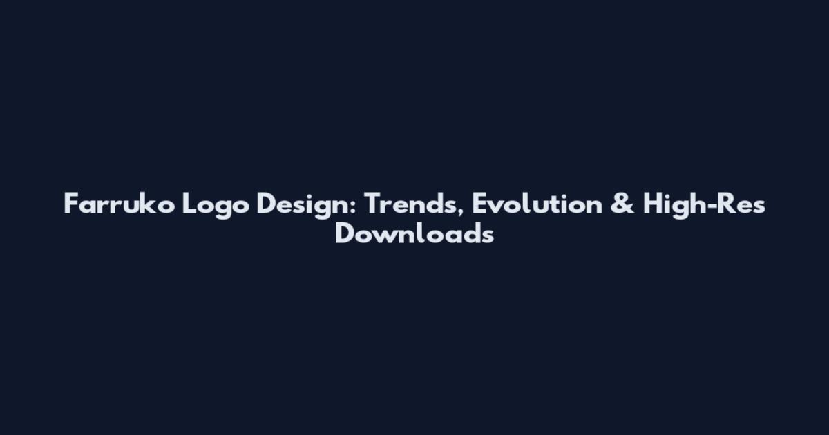 Farruko Logo Design: Trends, Evolution & High-Res Downloads