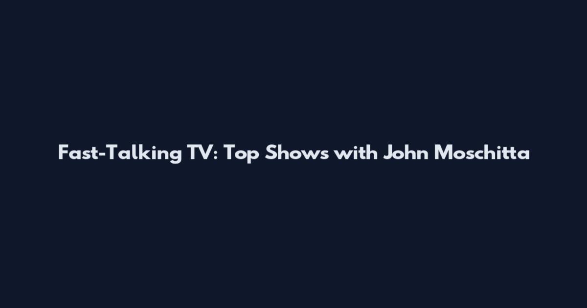 Fast-Talking TV: Top Shows with John Moschitta