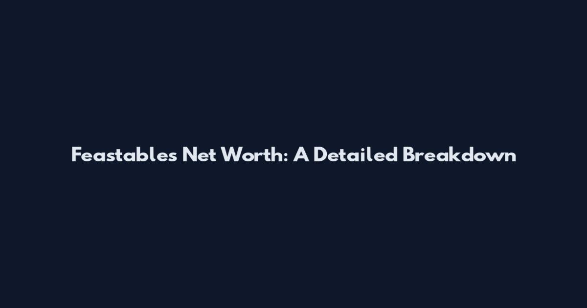 Feastables Net Worth: A Detailed Breakdown