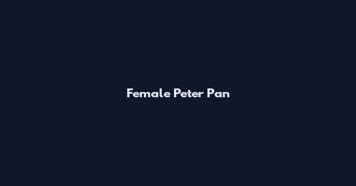 Female Peter Pan