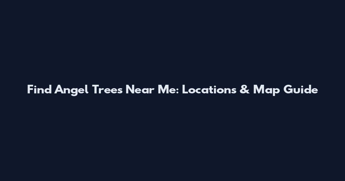 Find Angel Trees Near Me: Locations & Map Guide