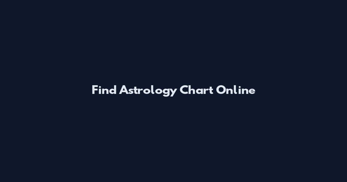 Find Astrology Chart Online