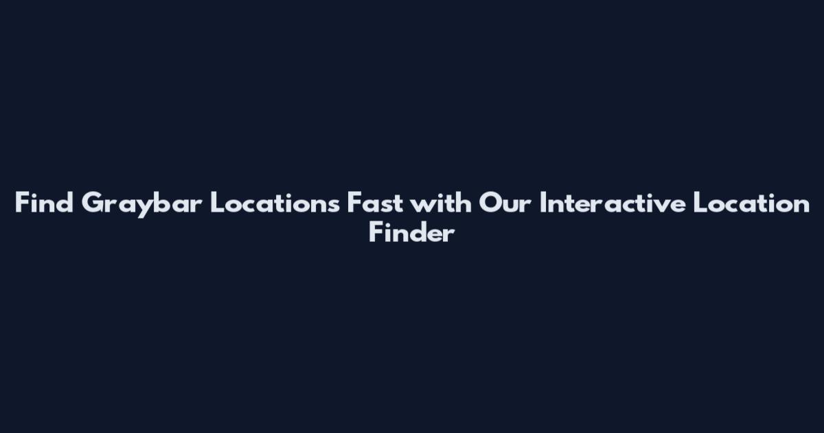 Find Graybar Locations Fast with Our Interactive Location Finder