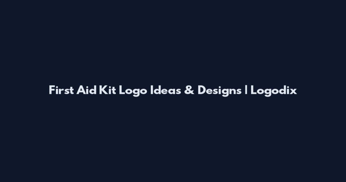 First Aid Kit Logo Ideas & Designs | Logodix