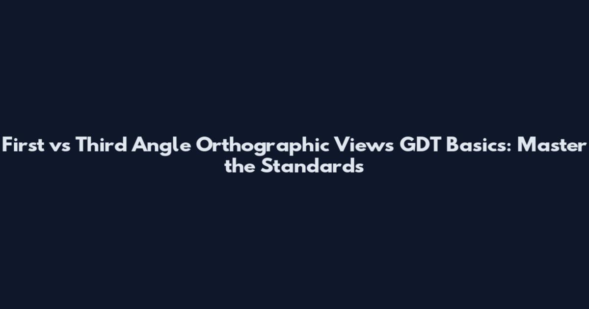 First vs Third Angle Orthographic Views GDT Basics: Master the Standards