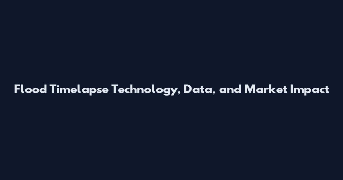 Flood Timelapse Technology, Data, and Market Impact