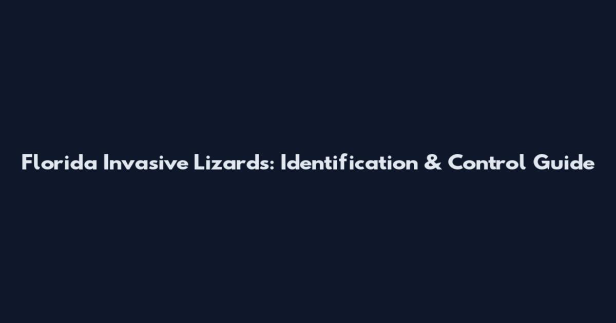 Florida Invasive Lizards: Identification & Control Guide