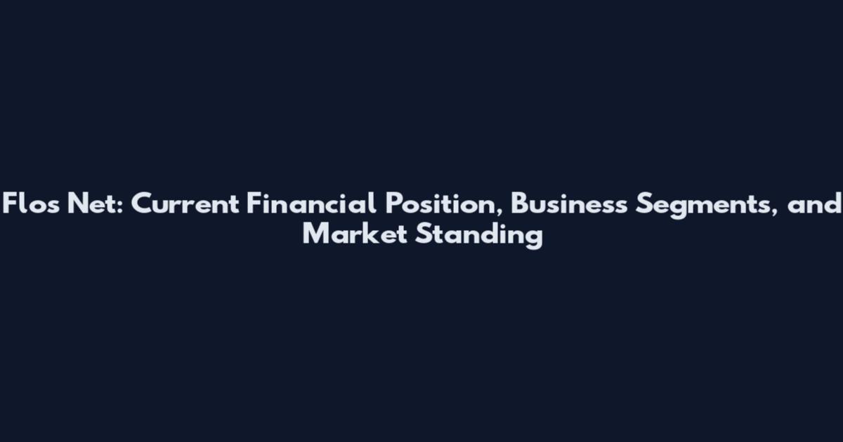 Flos Net: Current Financial Position, Business Segments, and Market Standing