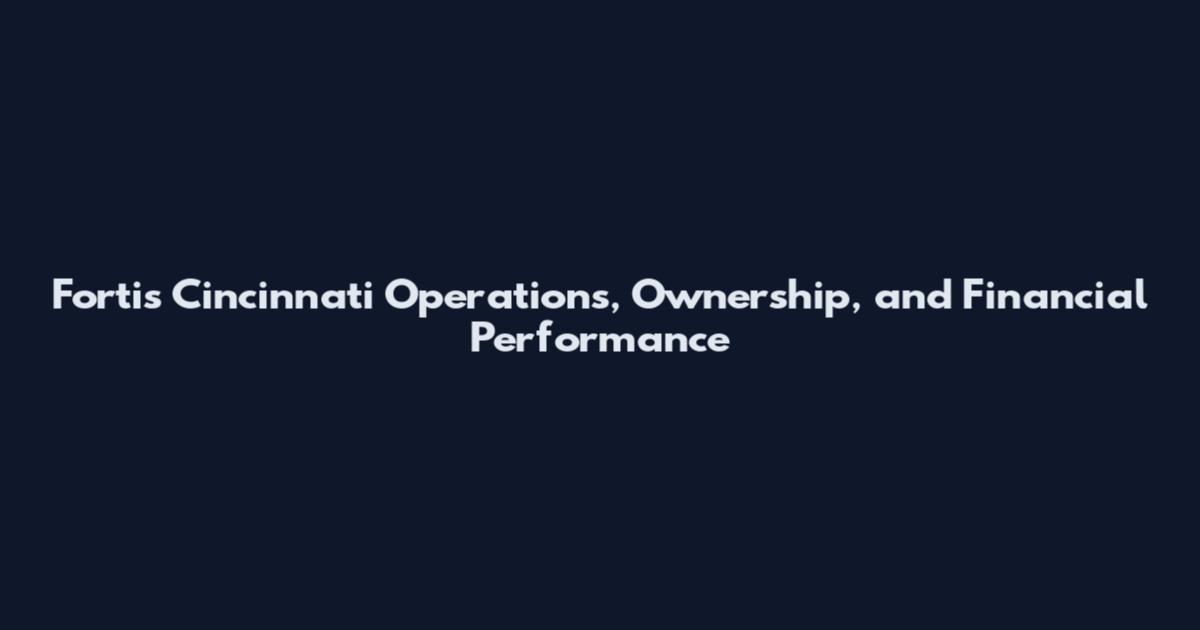 Fortis Cincinnati Operations, Ownership, and Financial Performance