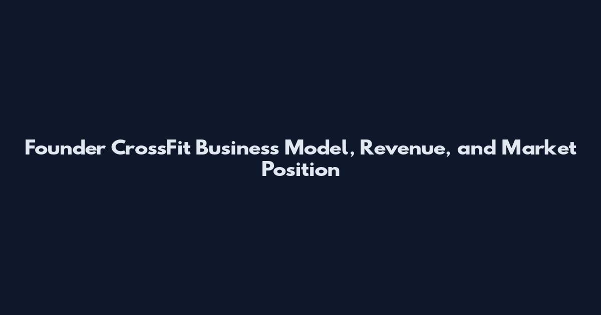 Founder CrossFit Business Model, Revenue, and Market Position