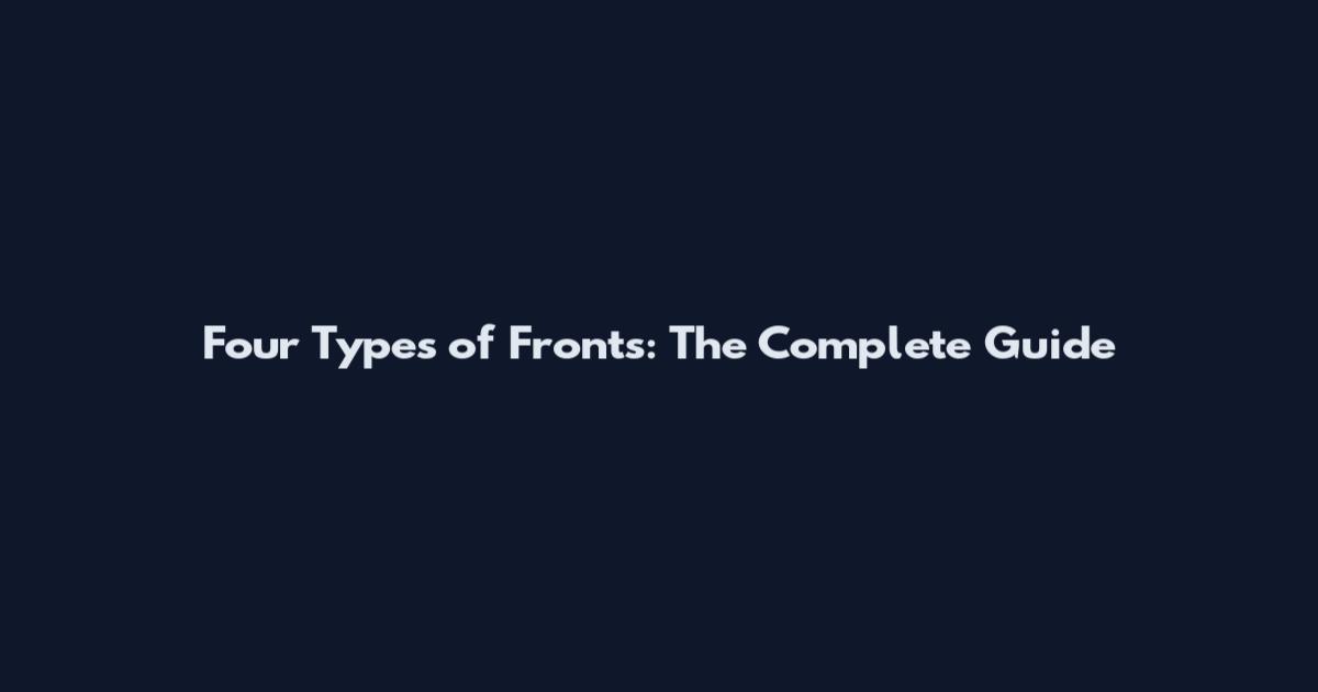 Four Types of Fronts: The Complete Guide