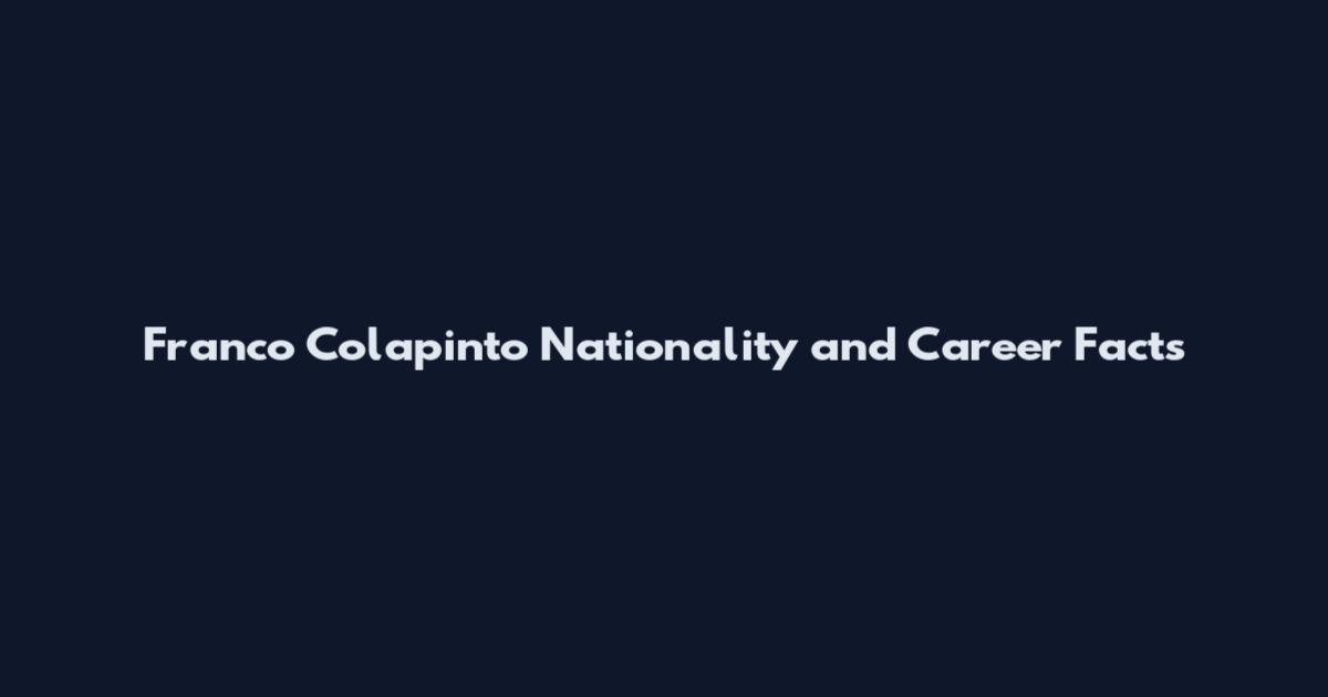 Franco Colapinto Nationality and Career Facts