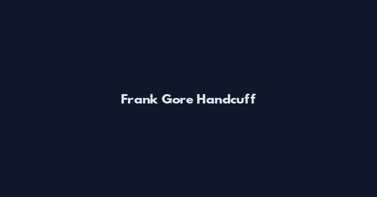 Frank Gore Handcuff