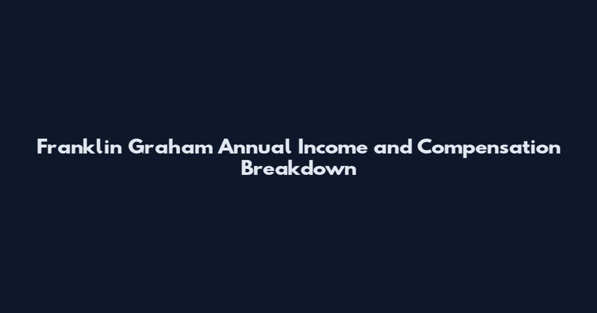 Franklin Graham Annual Income and Compensation Breakdown