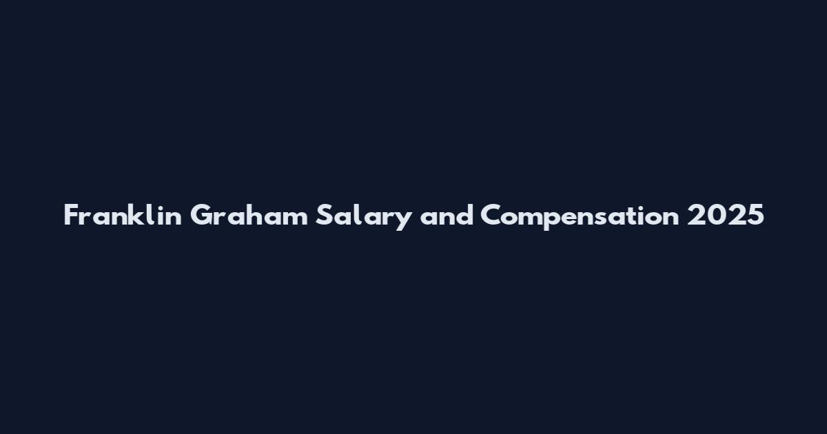 Franklin Graham Salary and Compensation 2025