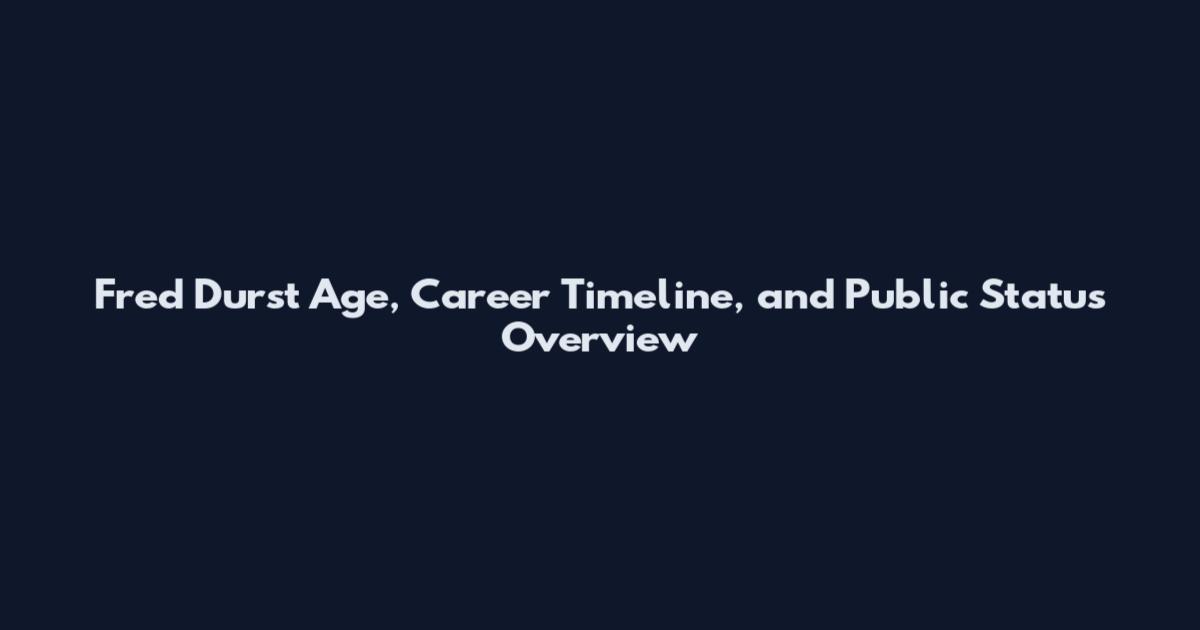 Fred Durst Age, Career Timeline, and Public Status Overview