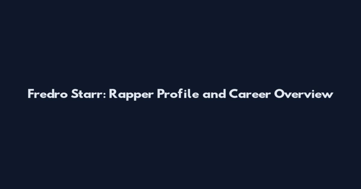 Fredro Starr: Rapper Profile and Career Overview