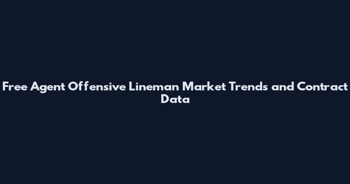 Free Agent Offensive Lineman Market Trends and Contract Data