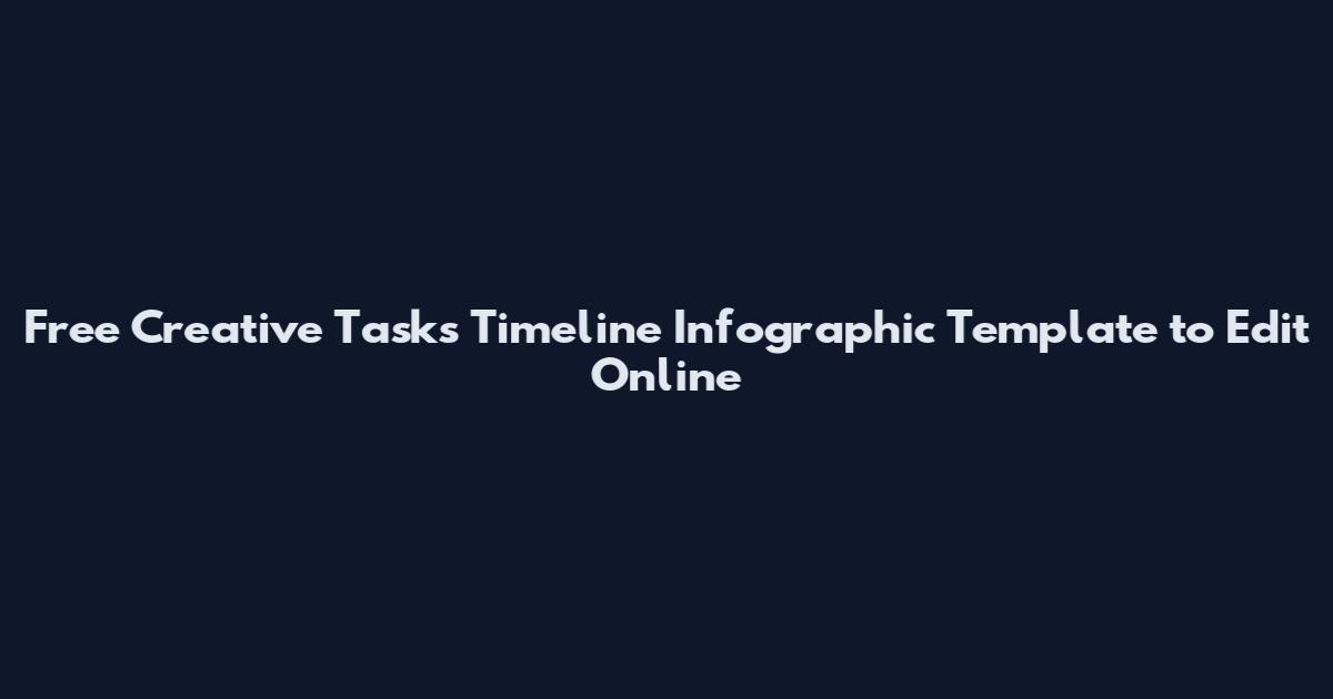 Free Creative Tasks Timeline Infographic Template to Edit Online