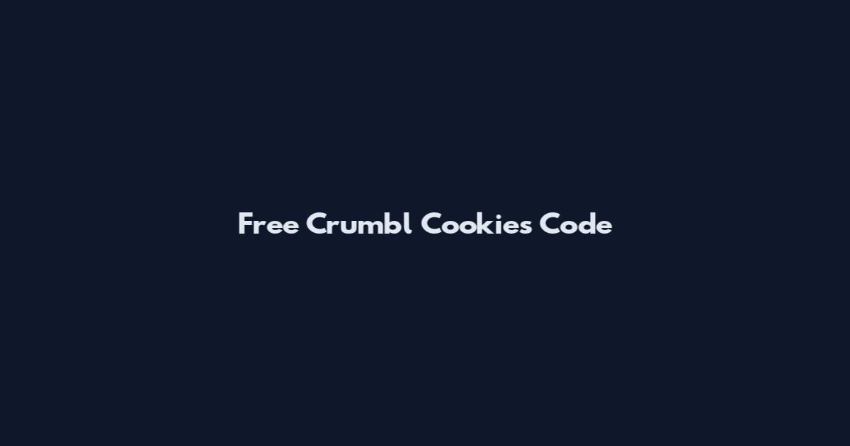 Free Crumbl Cookies Code