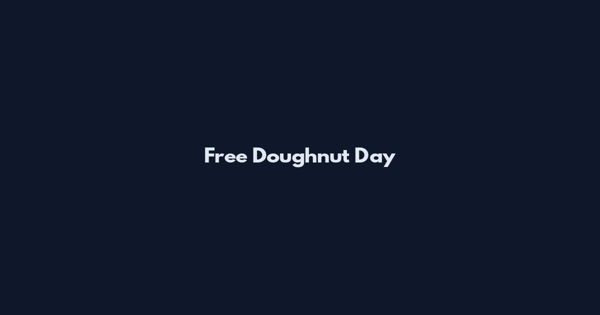 Free Doughnut Day