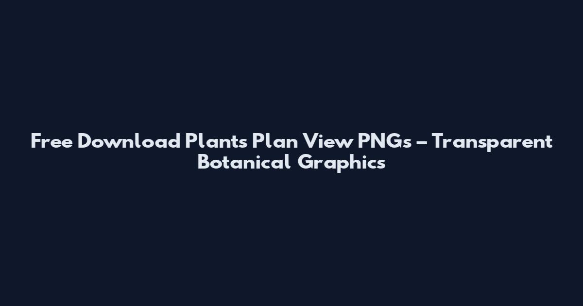 Free Download Plants Plan View PNGs – Transparent Botanical Graphics