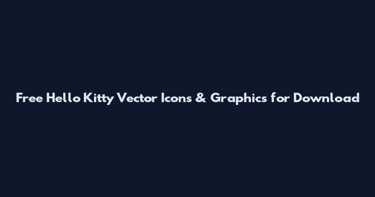 Free Hello Kitty Vector Icons & Graphics for Download