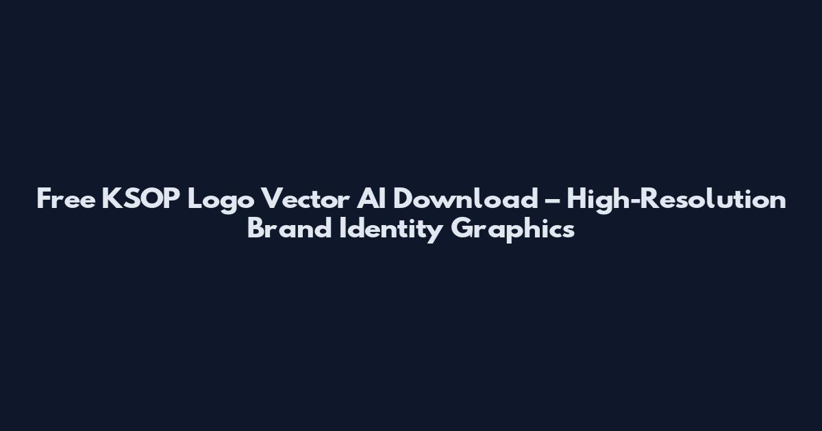Free KSOP Logo Vector AI Download – High-Resolution Brand Identity Graphics