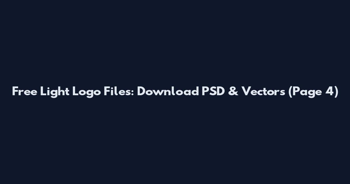 Free Light Logo Files: Download PSD & Vectors (Page 4)