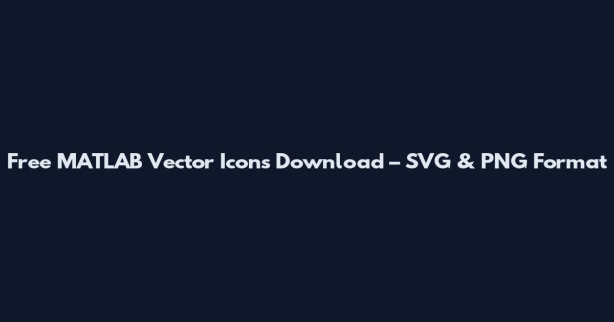 Free MATLAB Vector Icons Download – SVG & PNG Format
