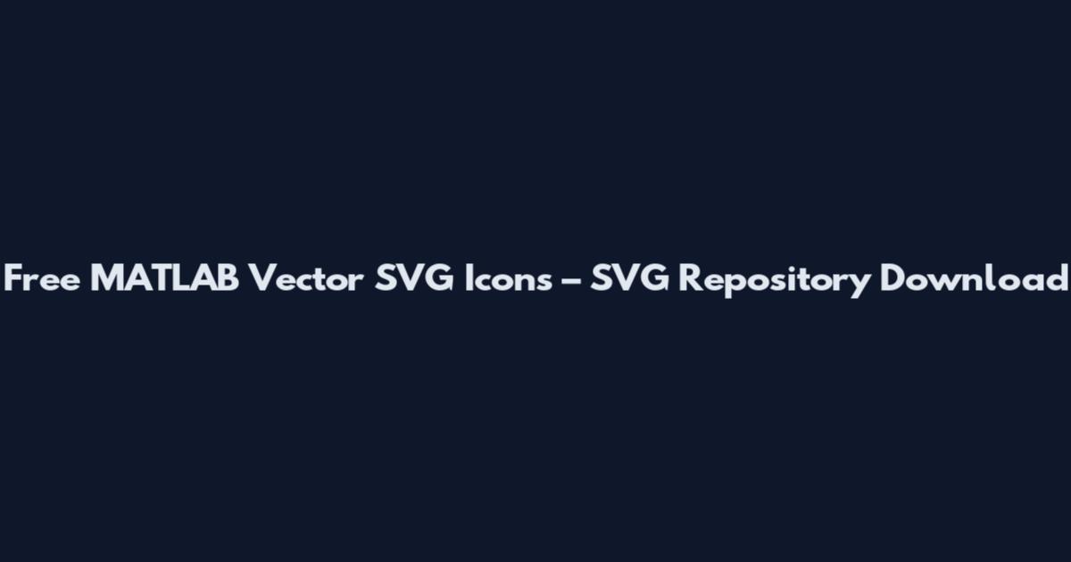 Free MATLAB Vector SVG Icons – SVG Repository Download