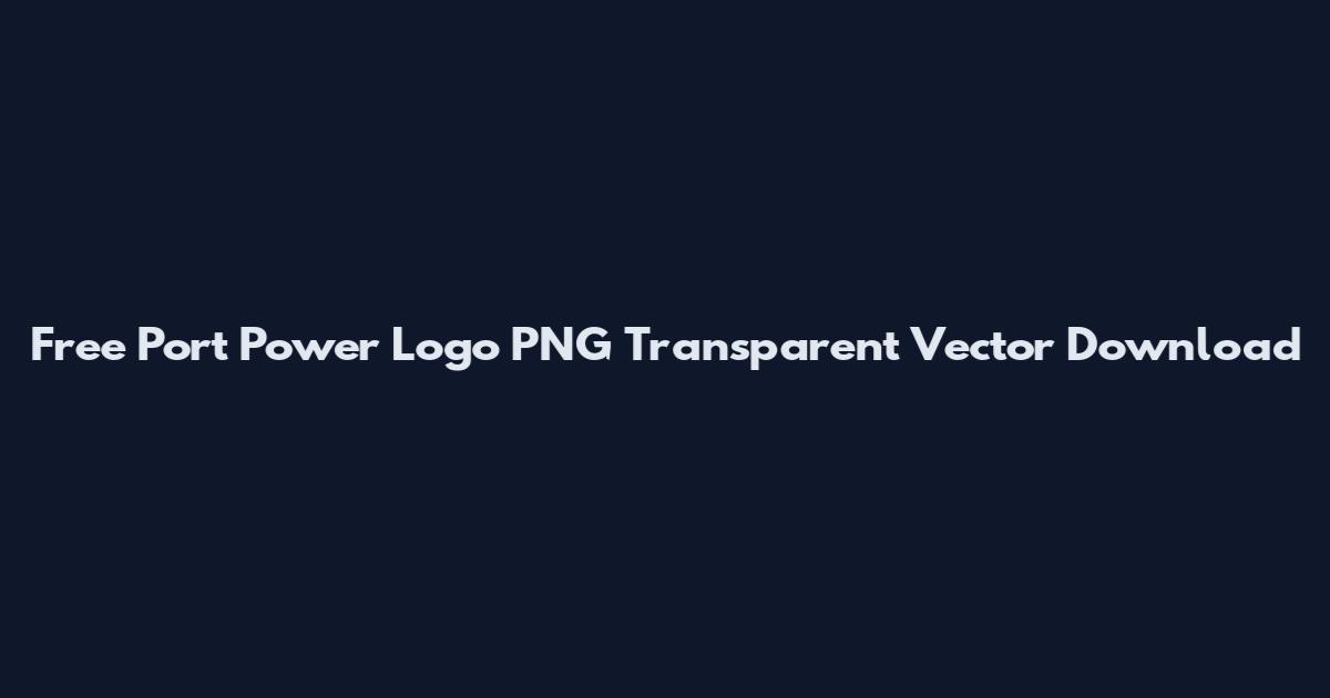 Free Port Power Logo PNG Transparent Vector Download