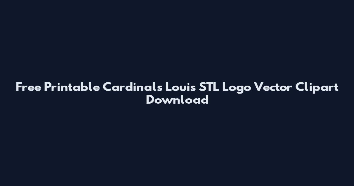 Free Printable Cardinals Louis STL Logo Vector Clipart Download