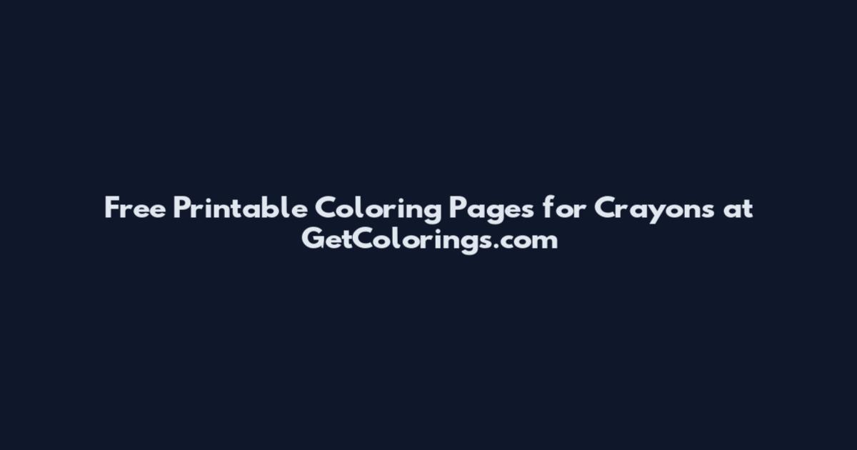 Free Printable Coloring Pages for Crayons at GetColorings.com