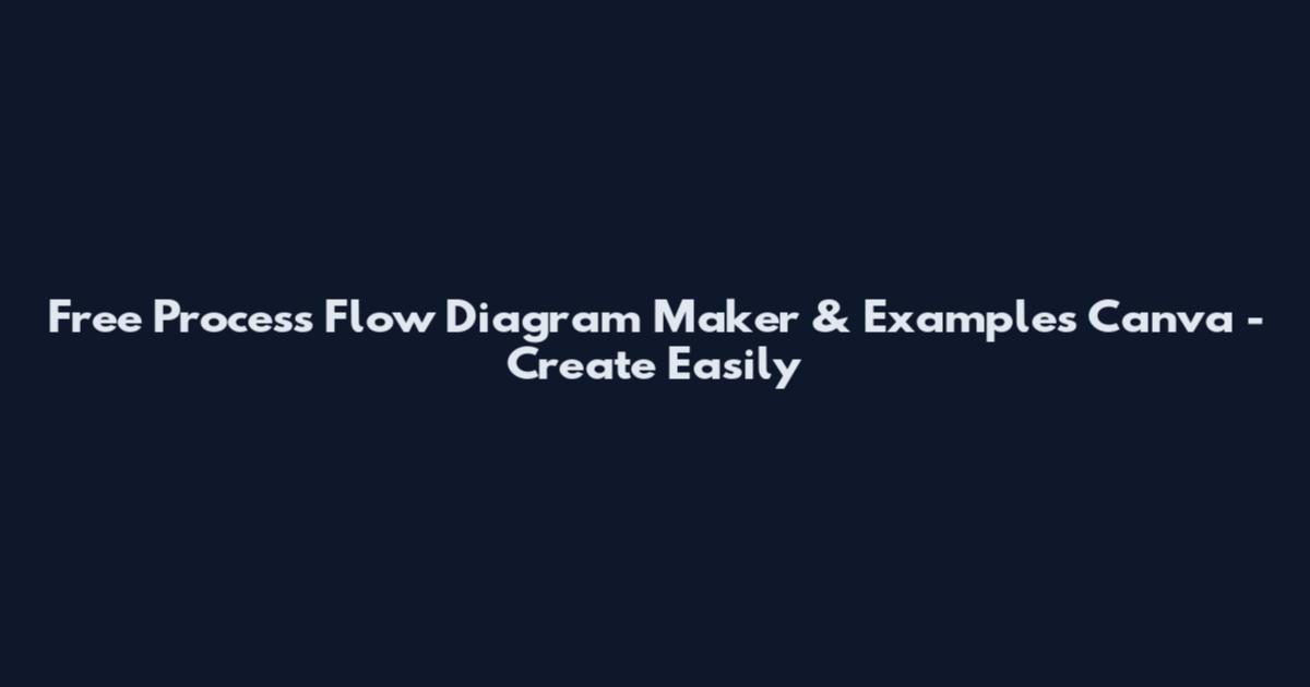 Free Process Flow Diagram Maker & Examples Canva - Create Easily