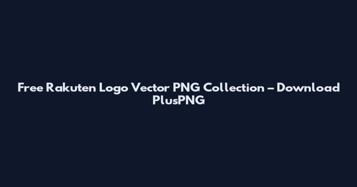 Free Rakuten Logo Vector PNG Collection – Download PlusPNG