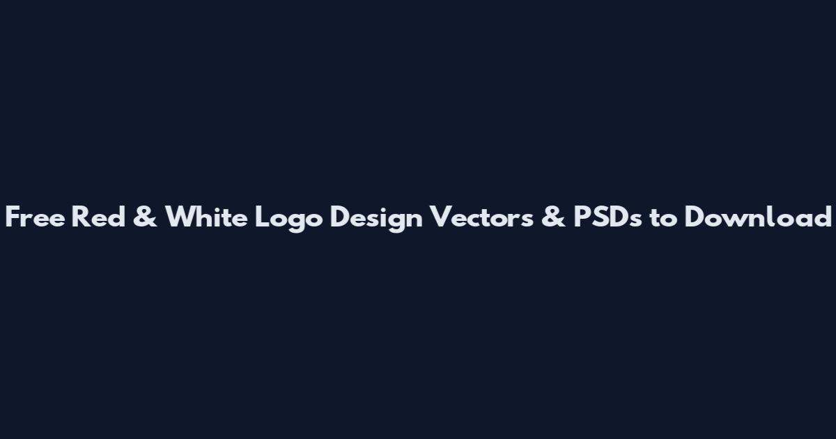 Free Red & White Logo Design Vectors & PSDs to Download