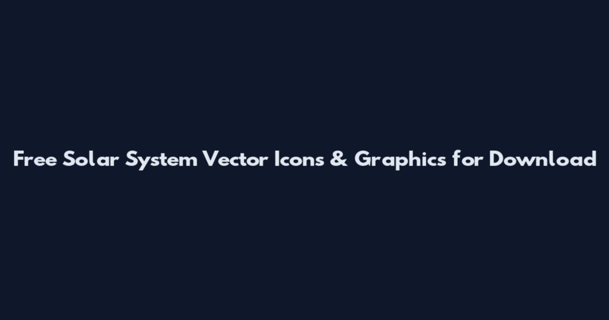 Free Solar System Vector Icons & Graphics for Download