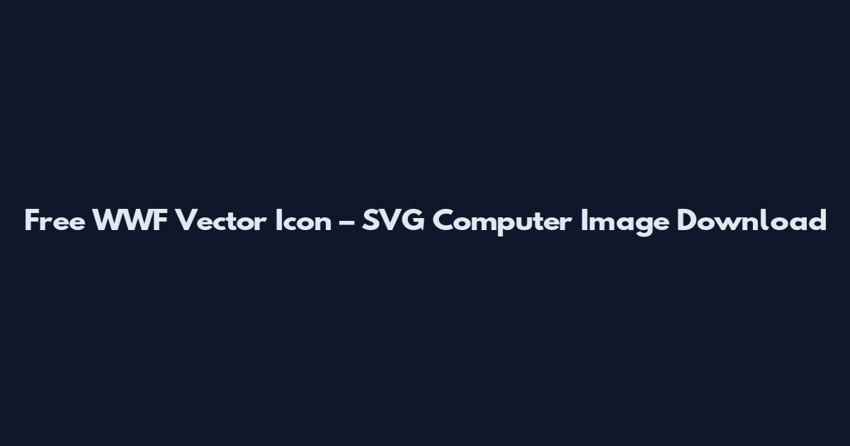 Free WWF Vector Icon – SVG Computer Image Download