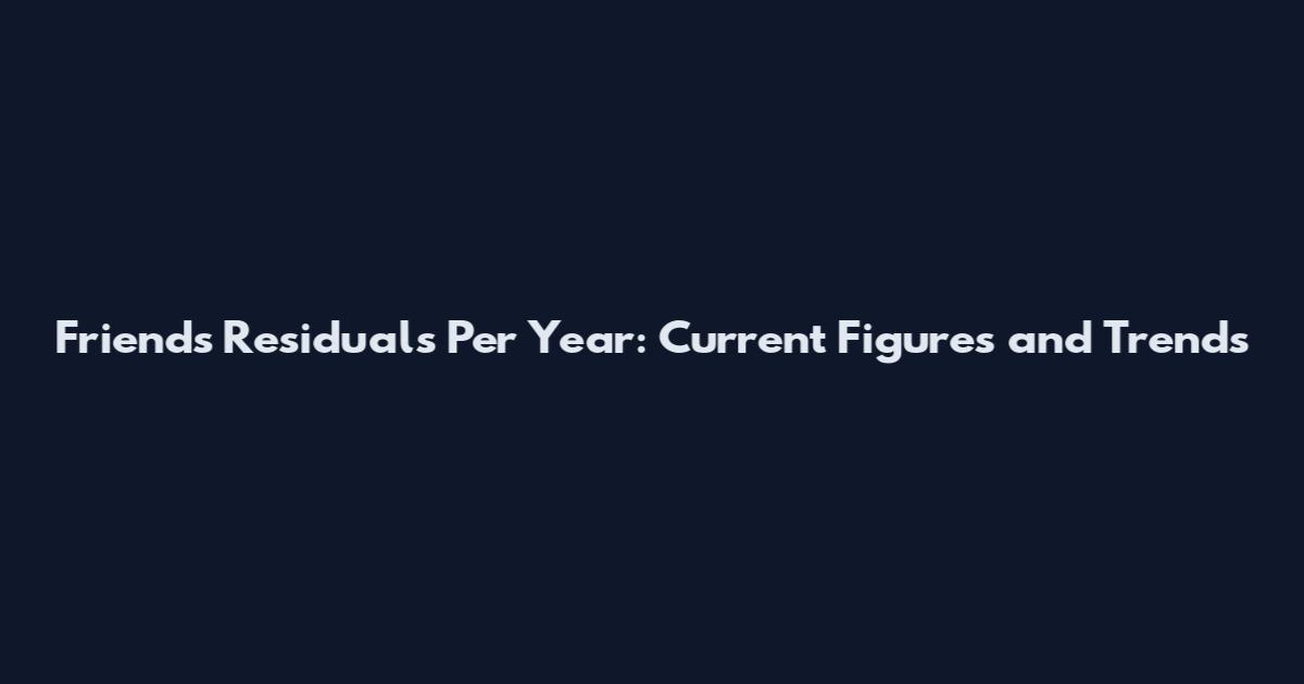 Friends Residuals Per Year: Current Figures and Trends