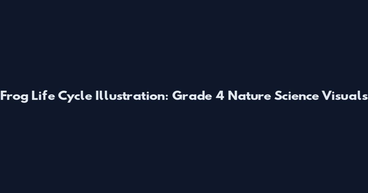 Frog Life Cycle Illustration: Grade 4 Nature Science Visuals