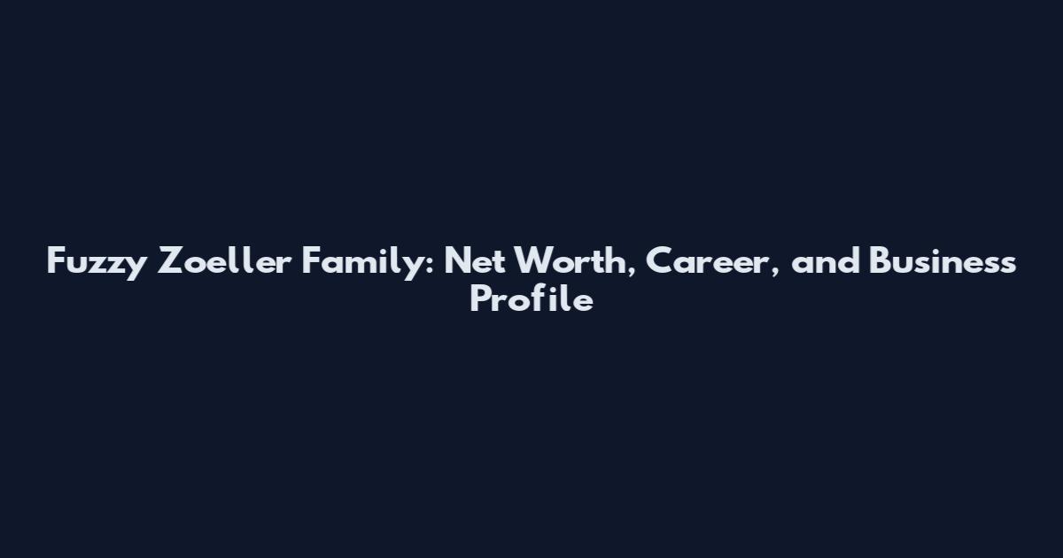 Fuzzy Zoeller Family: Net Worth, Career, and Business Profile
