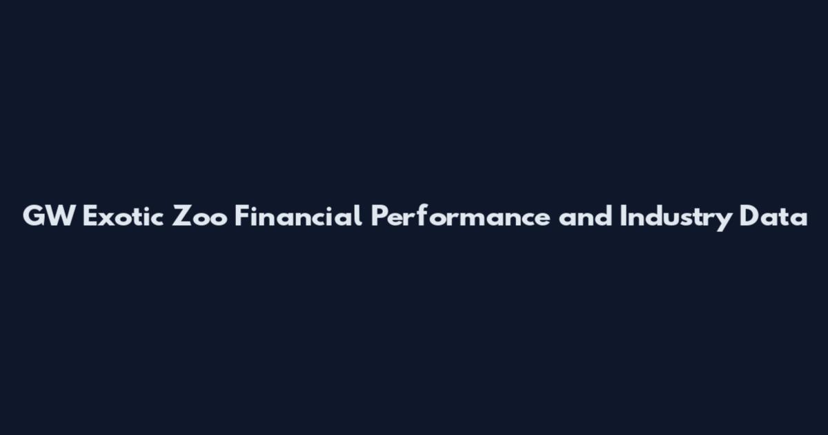 GW Exotic Zoo Financial Performance and Industry Data