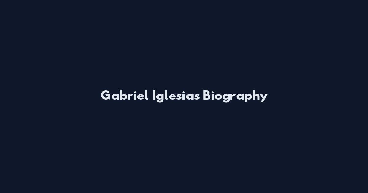 Gabriel Iglesias Biography