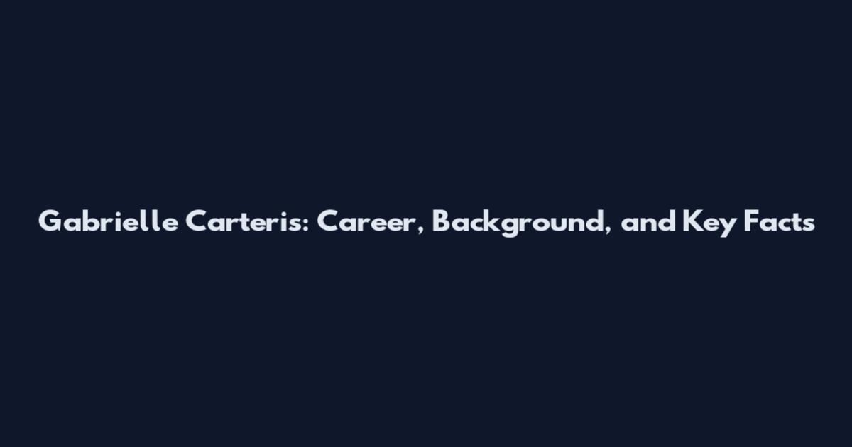 Gabrielle Carteris: Career, Background, and Key Facts