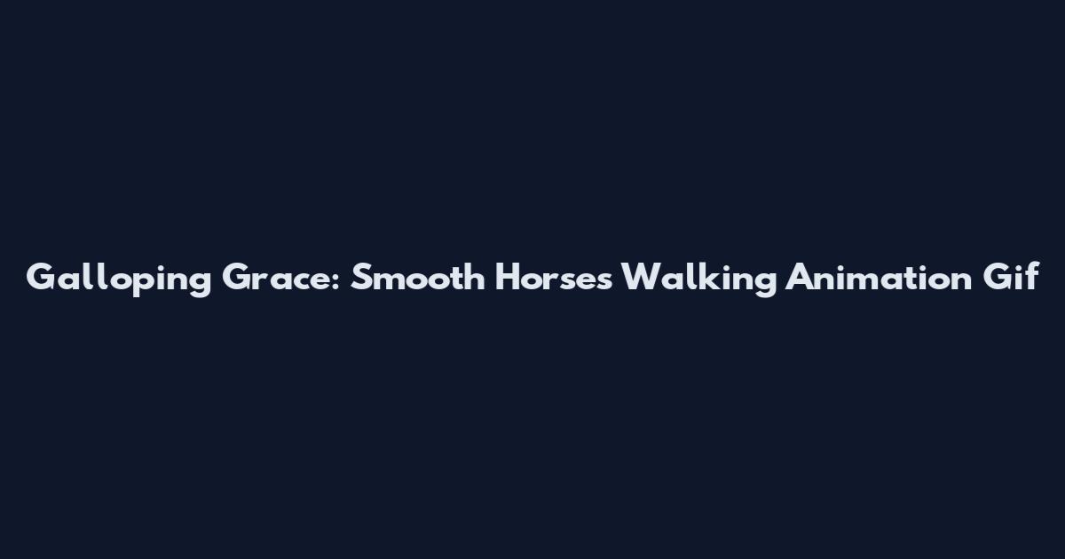 Galloping Grace: Smooth Horses Walking Animation Gif