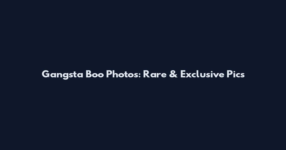 Gangsta Boo Photos: Rare & Exclusive Pics