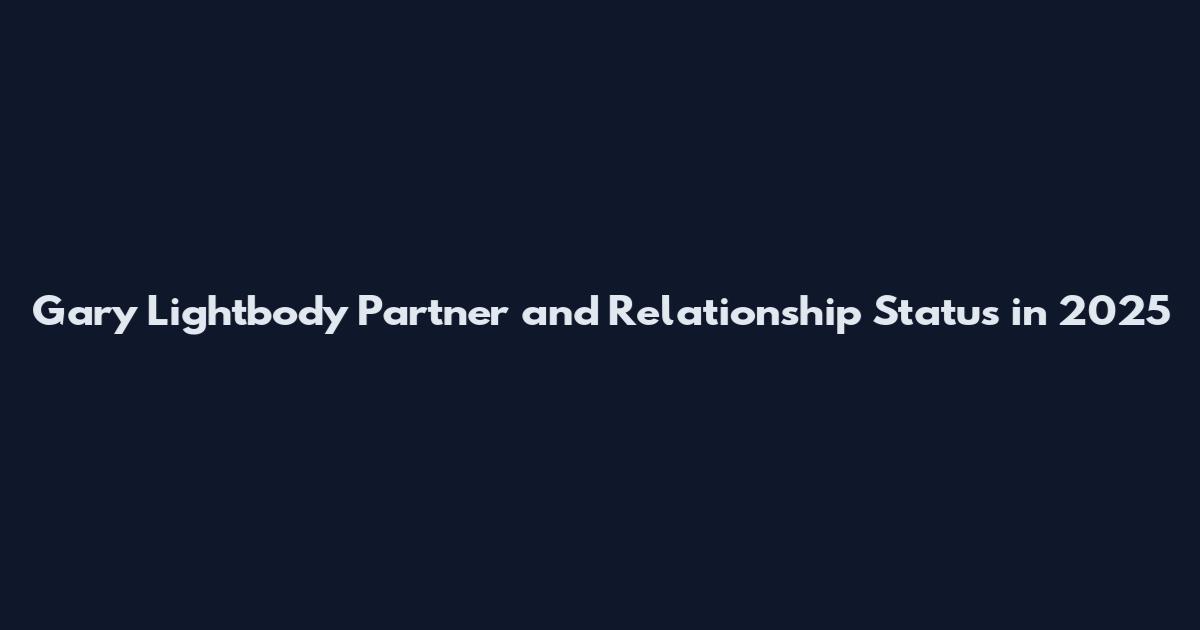 Gary Lightbody Partner and Relationship Status in 2025